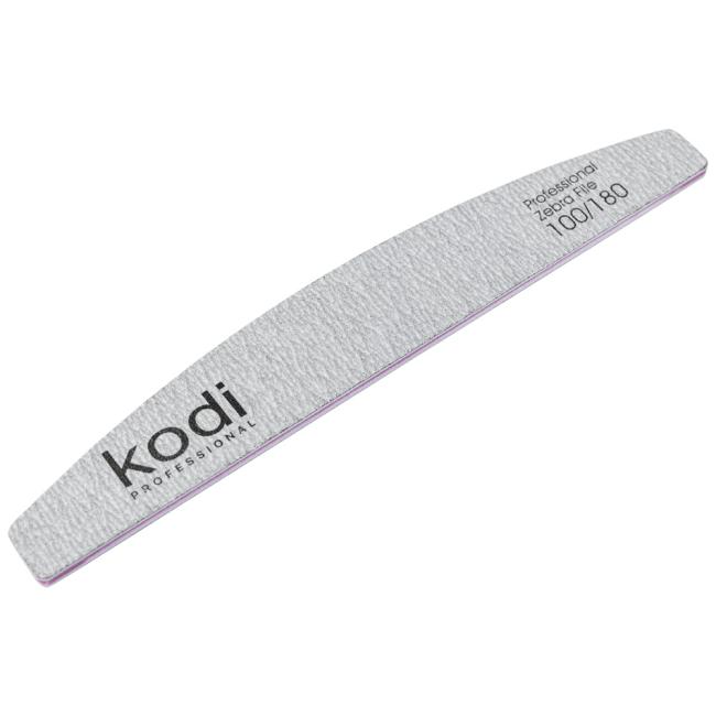 №127 Nail File «Crescent» 100/180 (Color: Light Gray, Size: 178/28/4)
